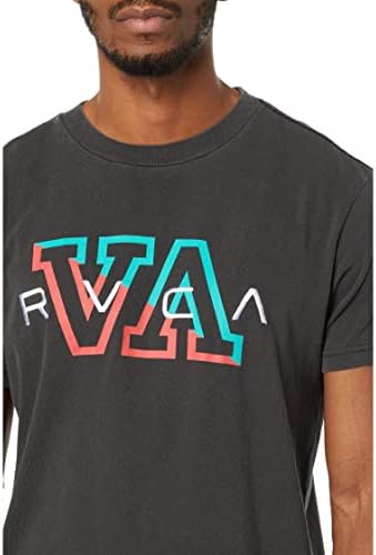 RVCA Mens Vintage משקל בינוני משקל קצר שרוול קצר