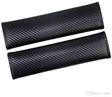 Vestian 2x סיבי פחמן ספורט מוסטנג חגורת בטיחות כיסוי כרית כרית כרית כרית עם רוש למירוצי מוסטנג