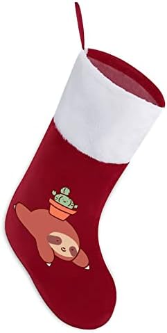 סלוט וקקטוס גרב חג המולד גרבי חג המולד עץ אח תלויים גרביים עם קישוט שרוול קצר לפלאש למסיבת חג ביתי