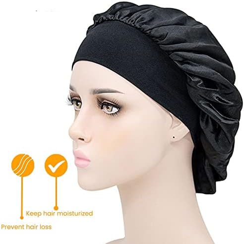 סאטן ונטות לנשים שחורות, 4 יחידות שיער מצנפת לשינה משי לילה שינה כובע עבור בנות גלינה של יופי