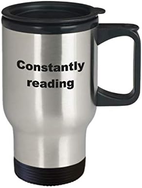 קורא כל הזמן ספל נסיעות ספל חידוש כוס תה קפה מתנה לקוראים נשים שאוהבות קריאה של ספר