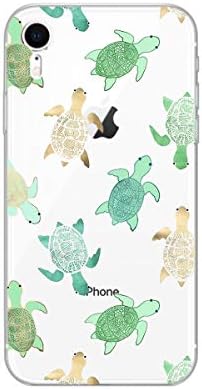 מארז מפואר iPhone XR -עיצוב צב צב אוקיינוס ​​חוף חיה דפוס גמיש TPU מגן על מקרה ברור תואם לאייפון XR